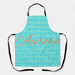 Aurora Repeating Name Pattern Apron