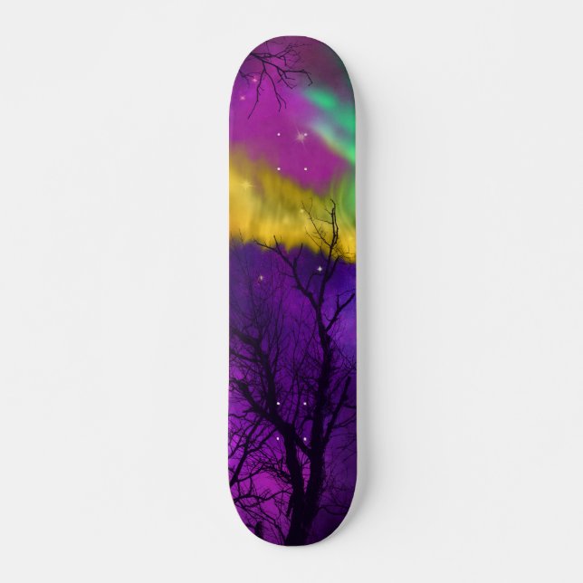 Aurora Skies Skateboard (Front)