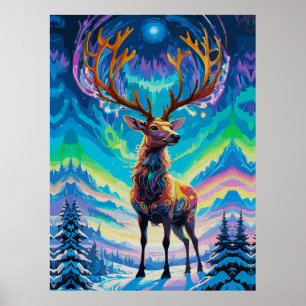 Aurora Stag: Magic in the Night Poster