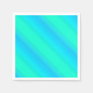 Aurora stripes - blue, aqua, turquoise napkin