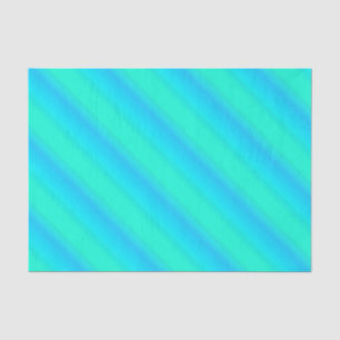 Aurora stripes - blue, aqua, turquoise tissue paper