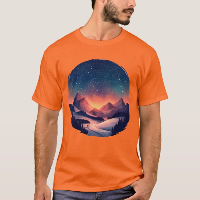 Aurora Summit Nightscape T-Shirt (Front)