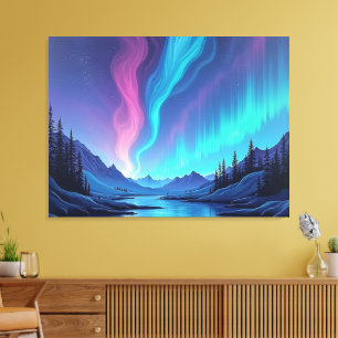 Aurora Tide – Premium 40"x32" Fluid Art Canvas