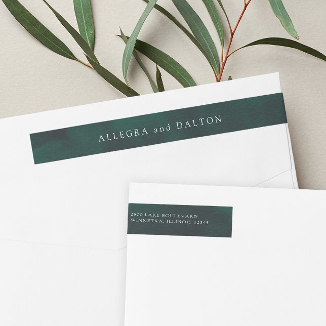 Aurora | Wedding Return Address Wrap Around Label (Creator Uploaded)
