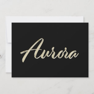 Aurora white gold Handwriting Karte Card