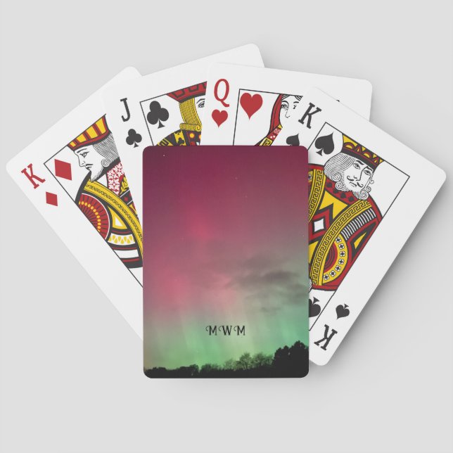 Aurora with Stars and Initials Playing Cards (Back)