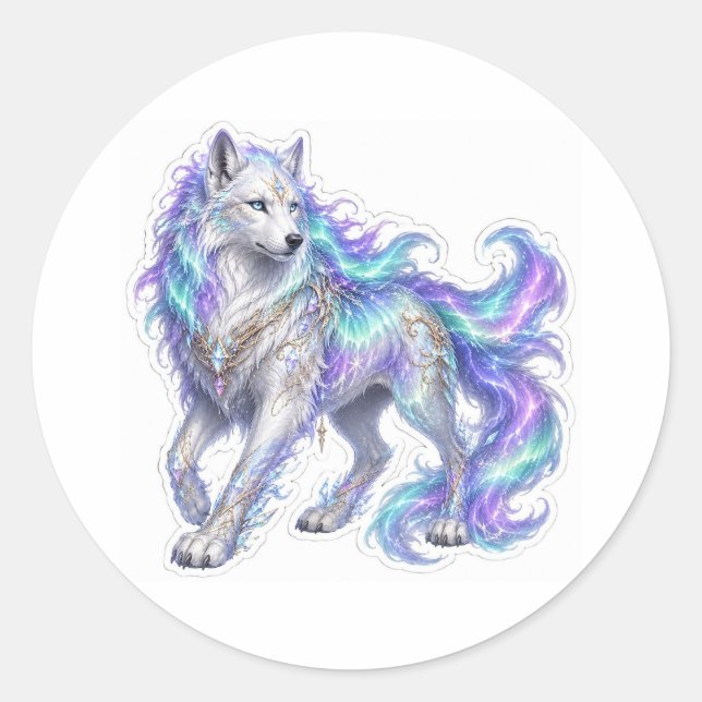 Aurora Wolf Sticker (Front)