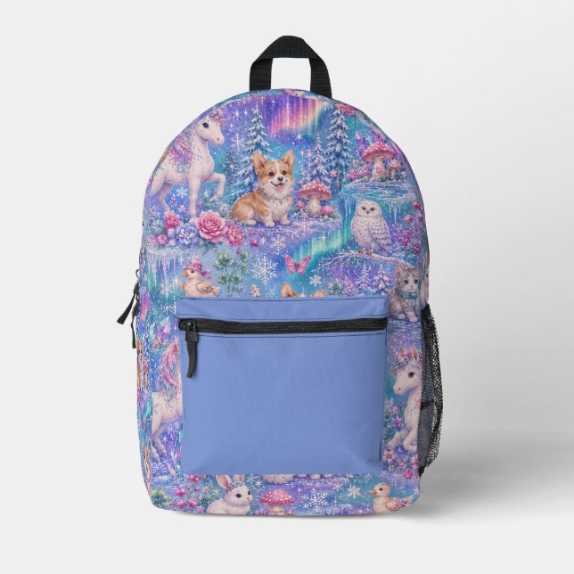 Aurora Woodland Friends Printed Backpack (Front)