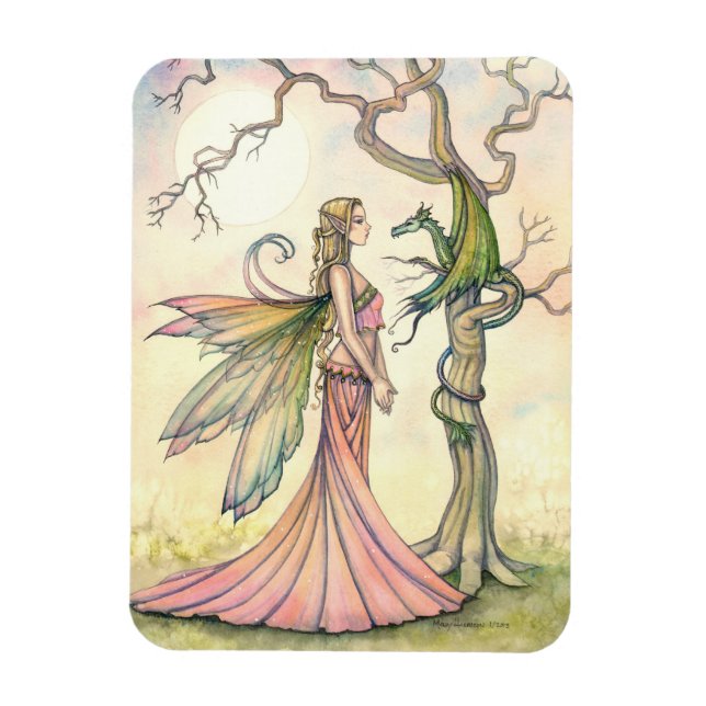 Aurora's Dragon Fantasy Art by Molly Harrison Magnet (Vertical)