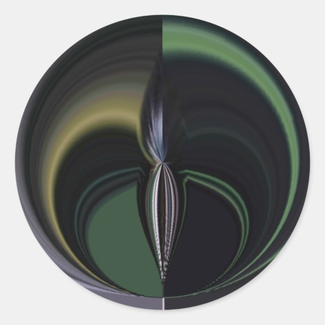 Aurora's Embrace: Cosmic Kaleidoscope Classic Round Sticker (Front)