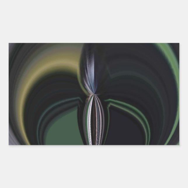 Aurora's Embrace: Cosmic Kaleidoscope Rectangular Sticker (Front)