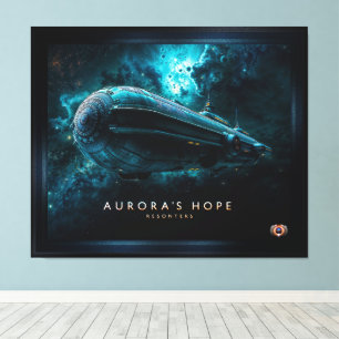 Aurora's Hope, Cosmic Journey by Xzendor7 Canvas Print