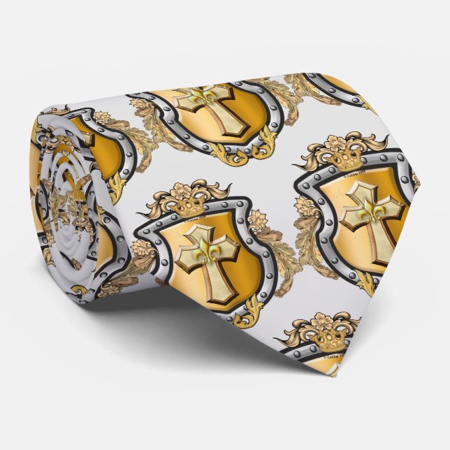 Aurum Family Crest Surname Tie (Rolled)