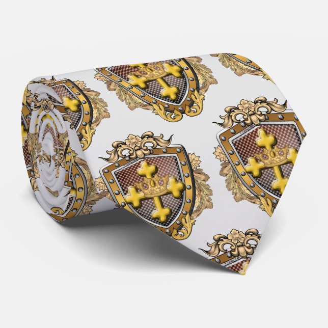 Aurum Family Crest Surname Tie (Rolled)