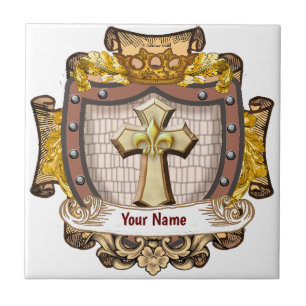 Aurum Family Crest Surname Tile