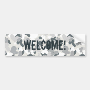 Aus camouflage snow bumper sticker