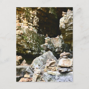 ausable chasm rock cairns postcard