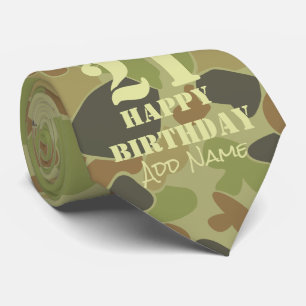 Auscam green camouflage tie