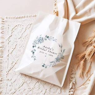 AUSHA Dusty Blue Floral Boy Baby Shower Favour Bags