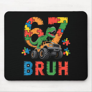 Ausim Six Seven Bruh Dino Autism Awreness 67 Meme Mouse Mat