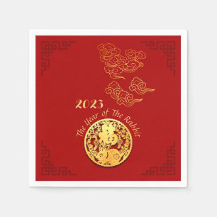 Auspicious Clouds Chinese New Year Rabbit PN Napkin