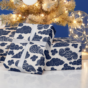 Auspicious Clouds Traditional Chinese Pattern WrP Wrapping Paper