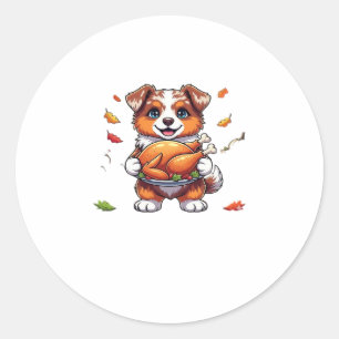 Aussie 178 Thanksgiving Oversized T-Shirt.png Classic Round Sticker