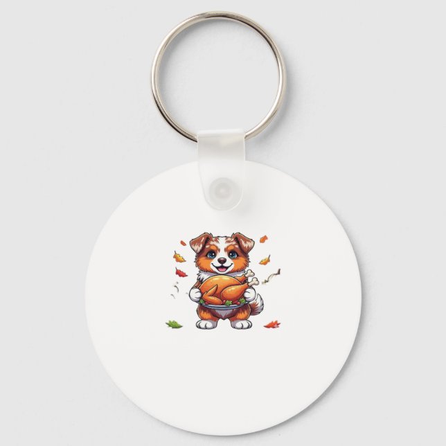Aussie 178 Thanksgiving Oversized T-Shirt.png Key Ring (Front)