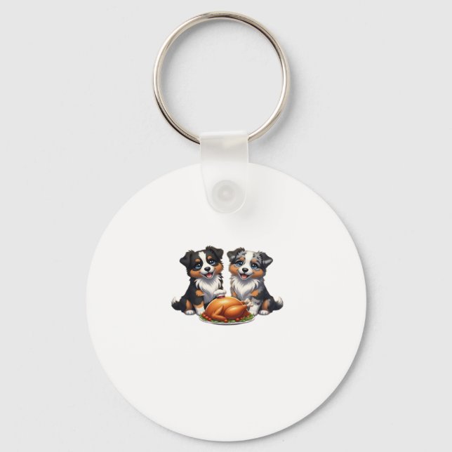 Aussie 184 Thanksgiving Classic T-Shirt.png Key Ring (Front)