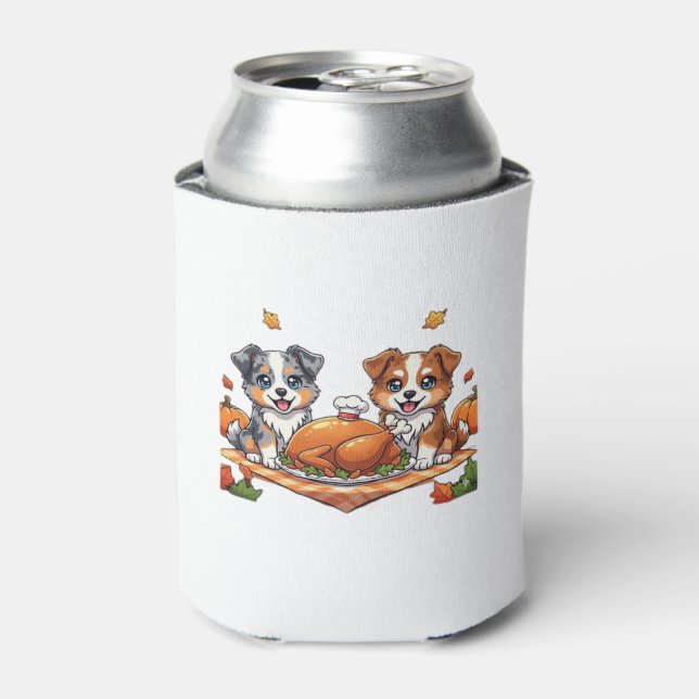 Aussie 184 Thanksgiving Oversized T-Shirt.png Can Cooler (Can Front)