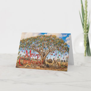 Aussie Animals Christmas Gumtree Baubles Card