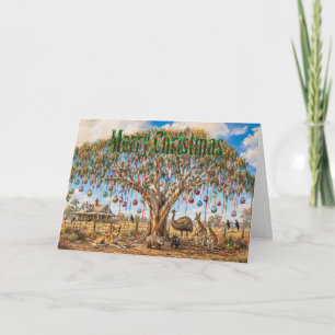 Aussie Animals Christmas Gumtree Baubles Card