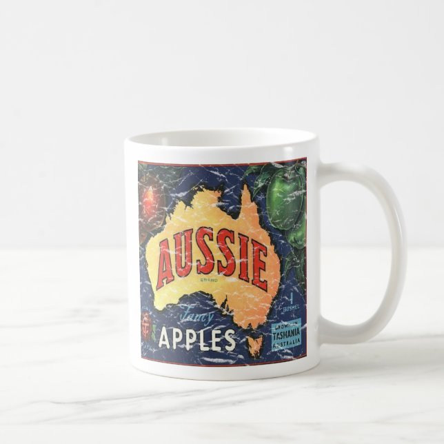 Aussie Apples- distressed Coffee Mug (Right)