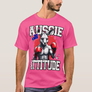 Aussie Attitude Funny Kangaroo Boxing Australia Bo T-Shirt