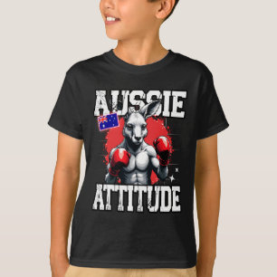 Aussie Attitude Funny Kangaroo Boxing Australia Bo T-Shirt