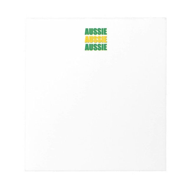Aussie Aussie Aussie Notepad (Front)