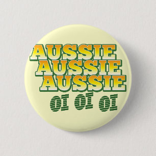 Aussie Aussie Aussie oi oi oi 6 Cm Round Badge