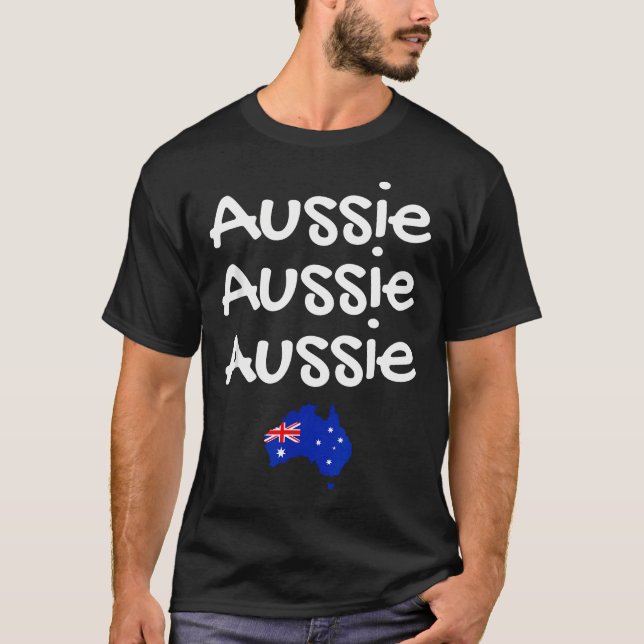 Aussie Aussie Aussie (Oi Oi Oi) Australian T-Shirt (Front)