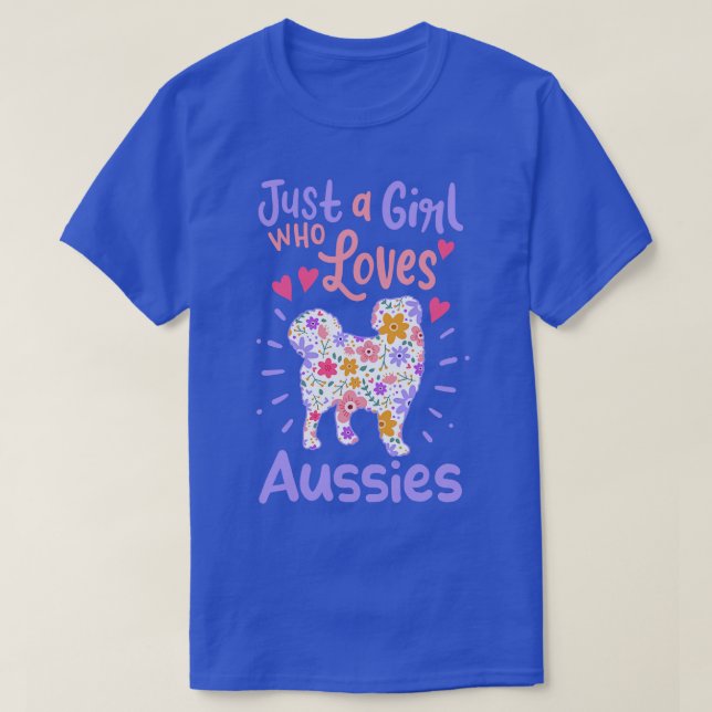 Aussie Australian Shepherd Aussie Lover T-Shirt (Design Front)