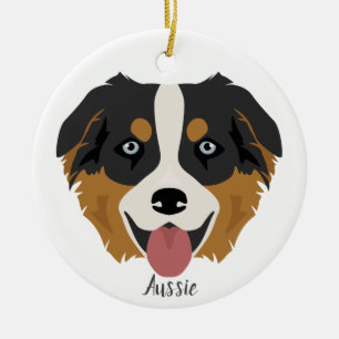 Aussie, Australian Shepherd Christmas Ornament