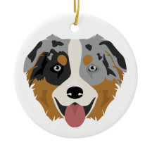 Aussie, Australian Shepherd Christmas Ornament