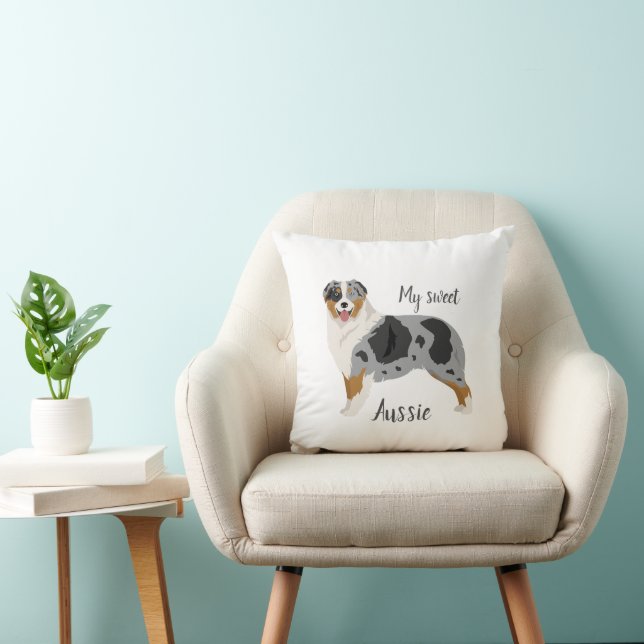 Aussie. Australian Shepherd Cushion (Chair)