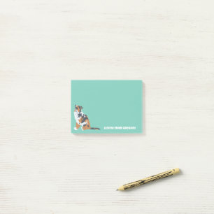 Aussie Australian Shepherd Dog Personalised Post-it Notes