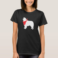 Aussie Australian Shepherd Dog Wearing Red Bandann