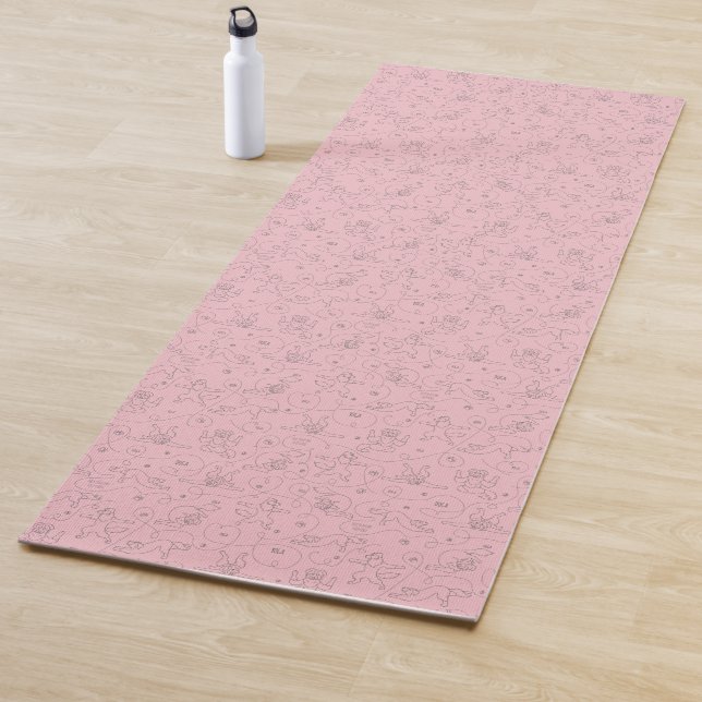 Aussie. Australian Shepherd dog yoga pose Mat (In Situ)
