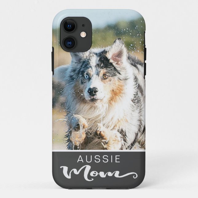 Aussie Australian Shepherd Mum Dog's Photo Case-Mate iPhone Case (Back)