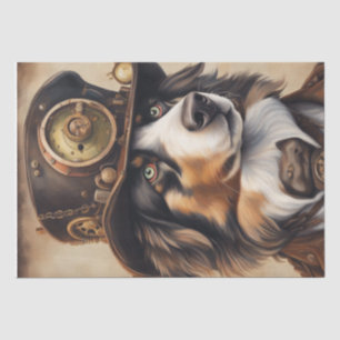 Aussie Aviator: Steampunk Shepherd Decoupage Tissue Paper