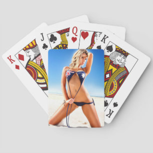 Aussie Bikini Babe playing cards