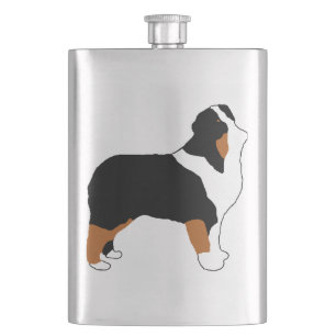 aussie black tri silo hip flask