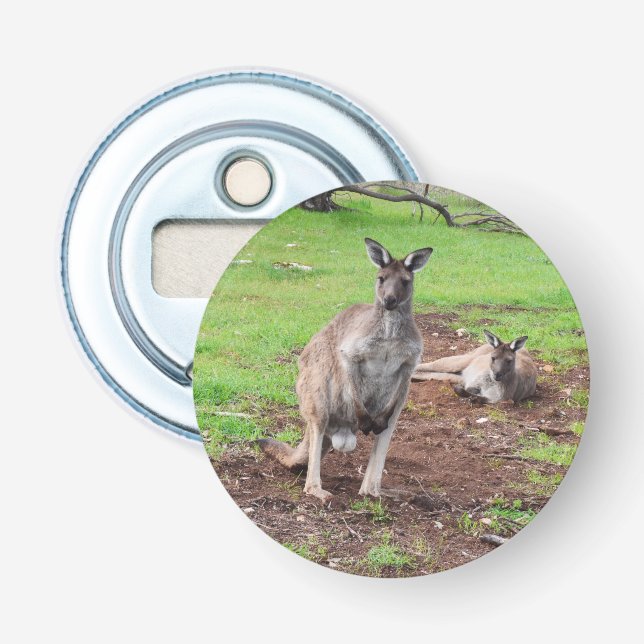 Aussie Buck Kangaroo, Magnetic Bottle Opener. Bottle Opener (Front)